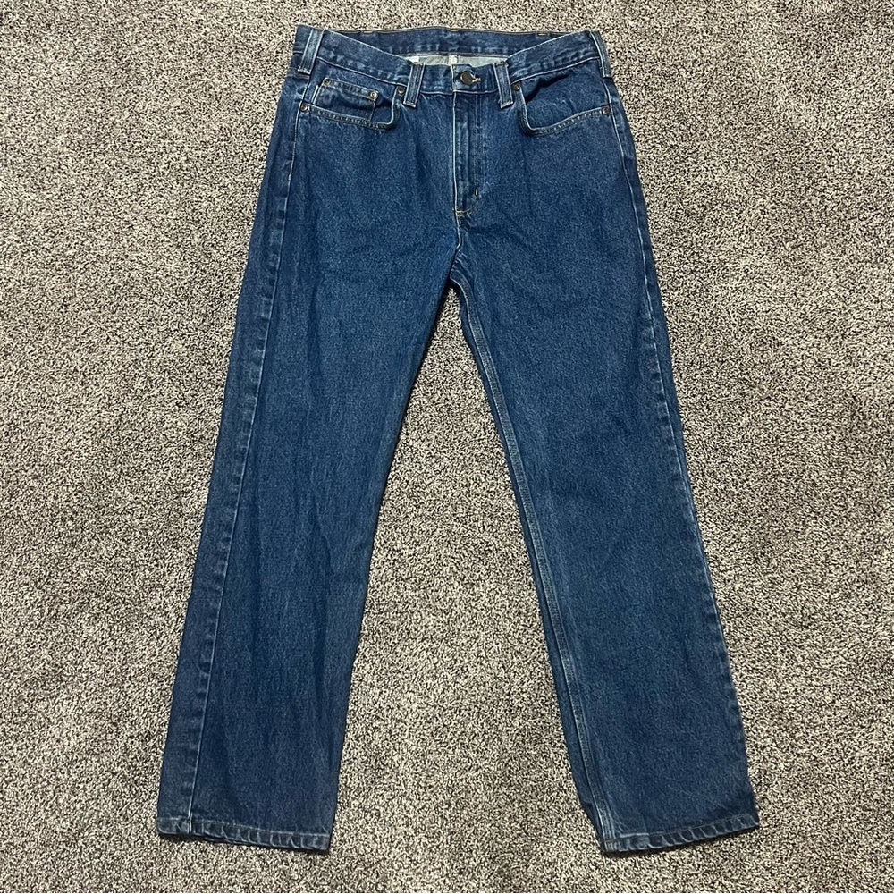 Carhartt Men’s 34x32 Regular Fit Classic Blue Denim Jeans